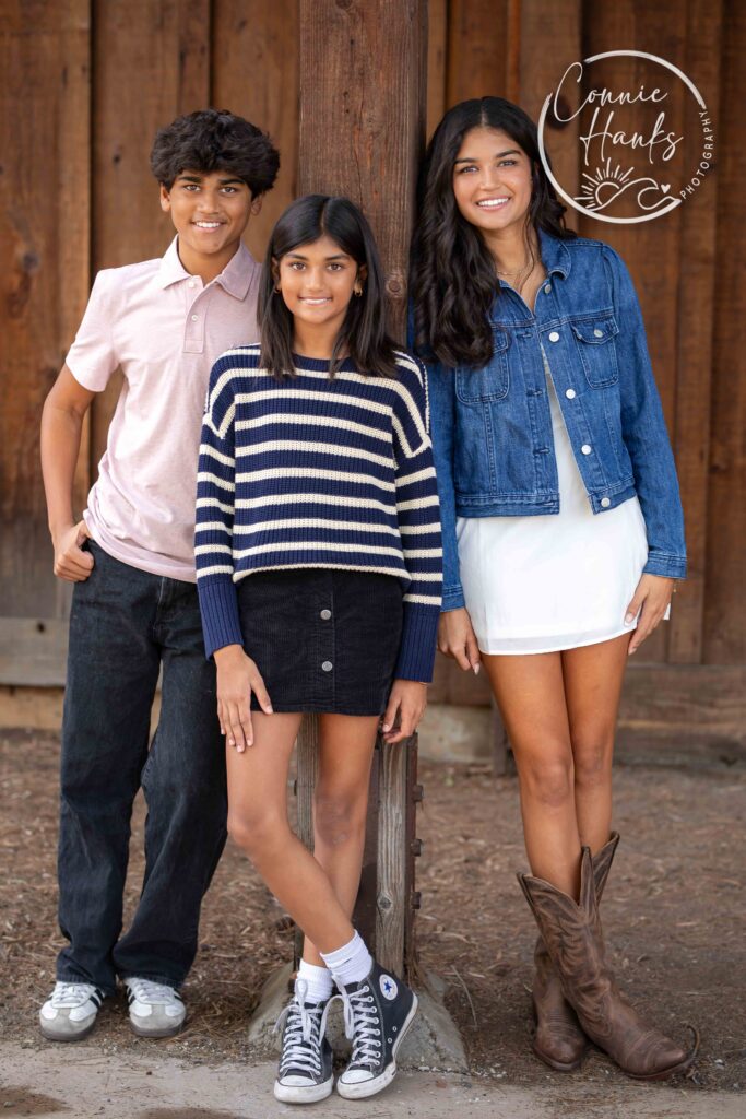 Family photos in rustic park in Poway, San Diego, California. Stunning stylized family in cozy country park.